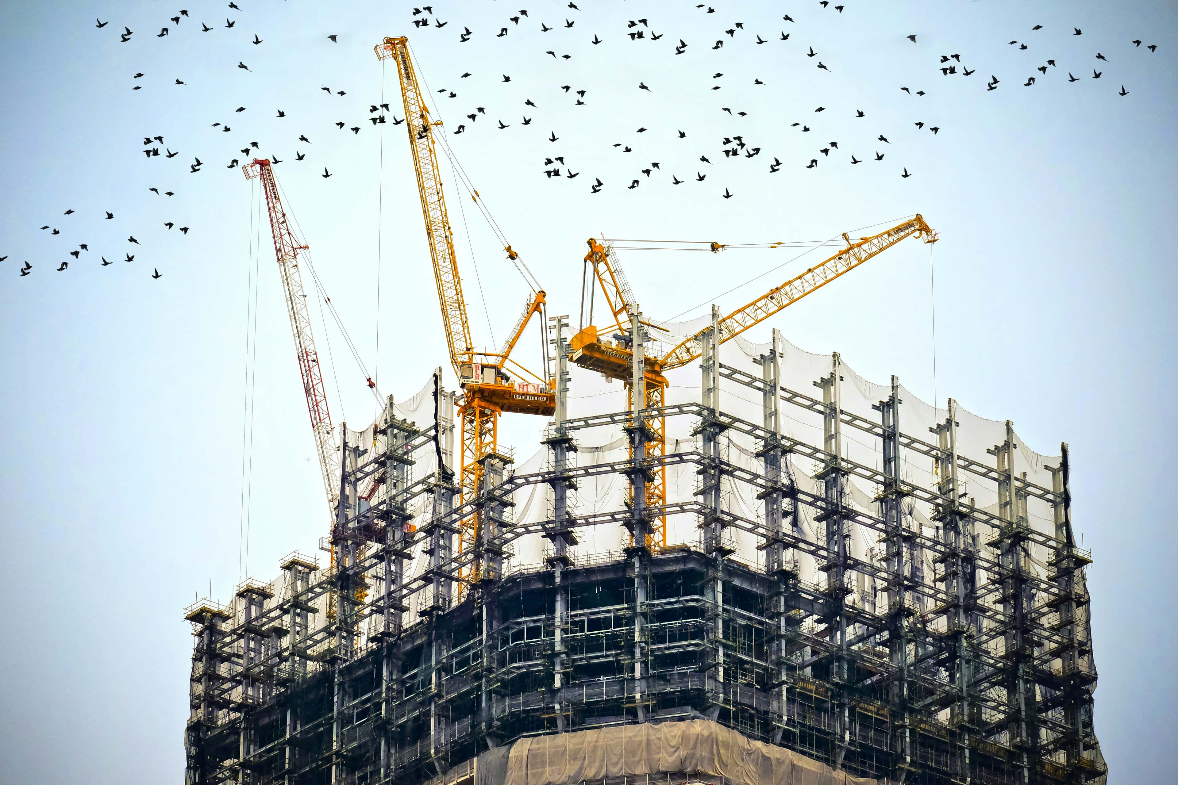 MAS Contractors commercial construction site in Richmond VA with heavy machinery