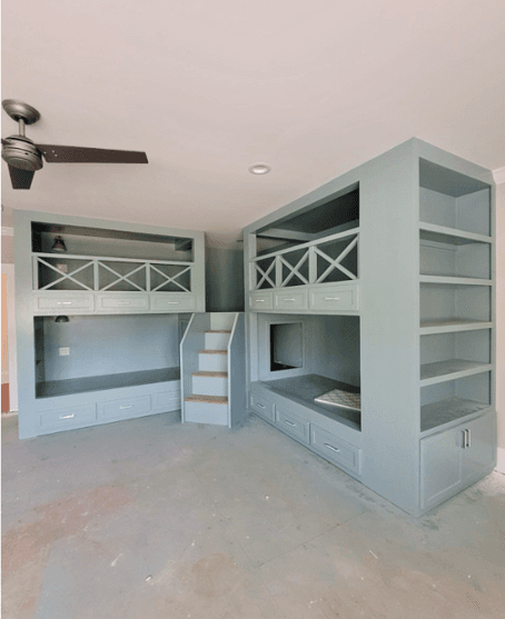 Finish carpentry detail — wainscoting panel installation by MAS Contractors in Richmond, VA