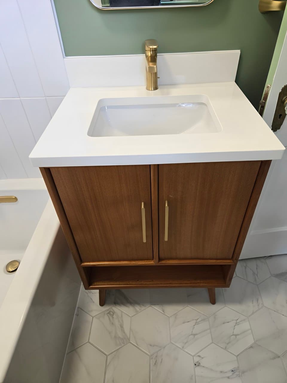 Master bathroom remodel in Henrico, VA by MAS Contractors — double vanity and soaking tub