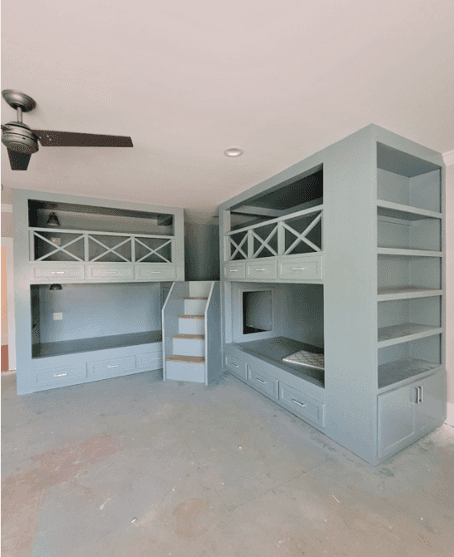 Finish carpentry detail — wainscoting panel installation by MAS Contractors in Richmond, VA