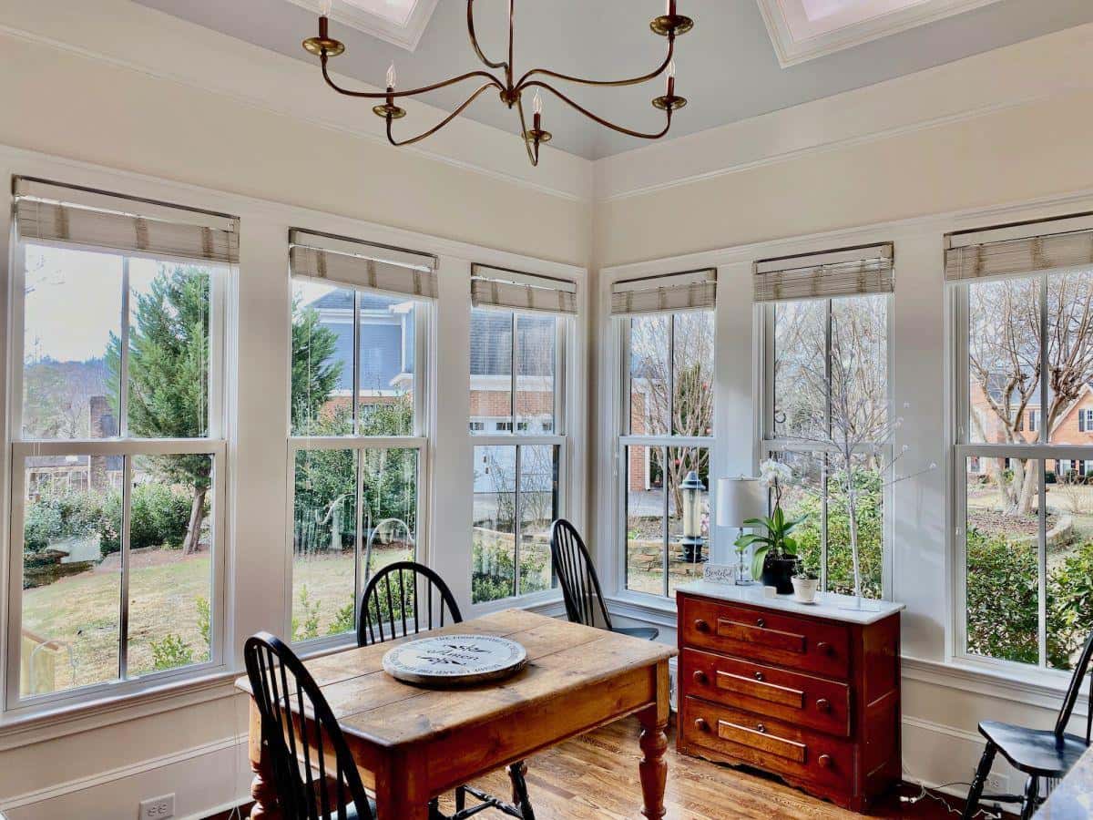 Energy-efficient window replacement by MAS Contractors in Chesterfield, VA — double-hung vinyl windows