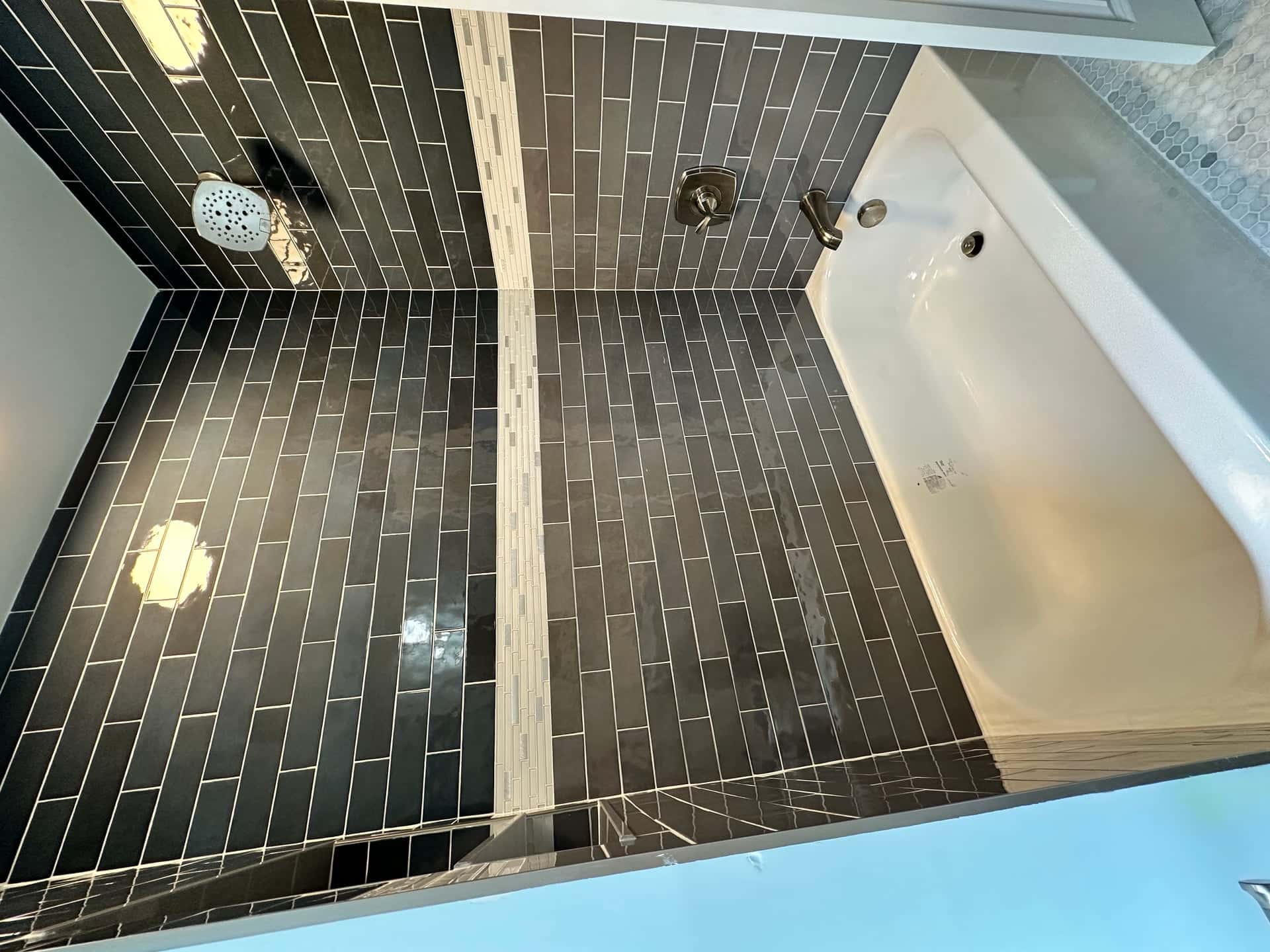 Modern bathroom remodeling and renovation showing luxury fixtures in Richmond VA